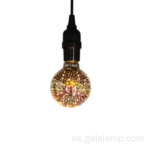 Impresionante decoración festiva de la bombilla de Edison Bulbo de los fuegos artificiales 3D